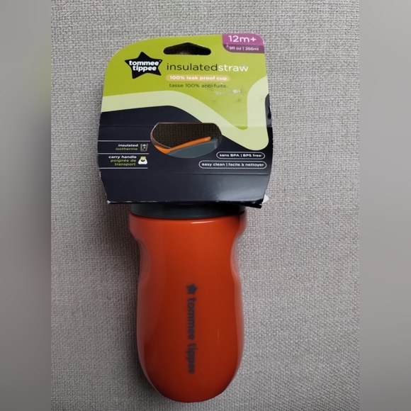 Tommee Tippee Insulated straw cup 12.months no spill - Picture 1 of 8